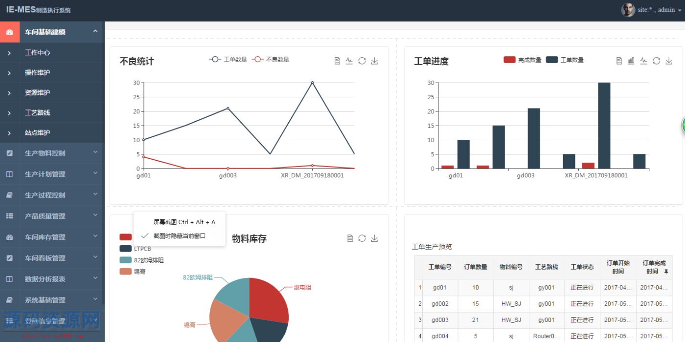 JAVA制造业MES生产管理系统源码 MES源码