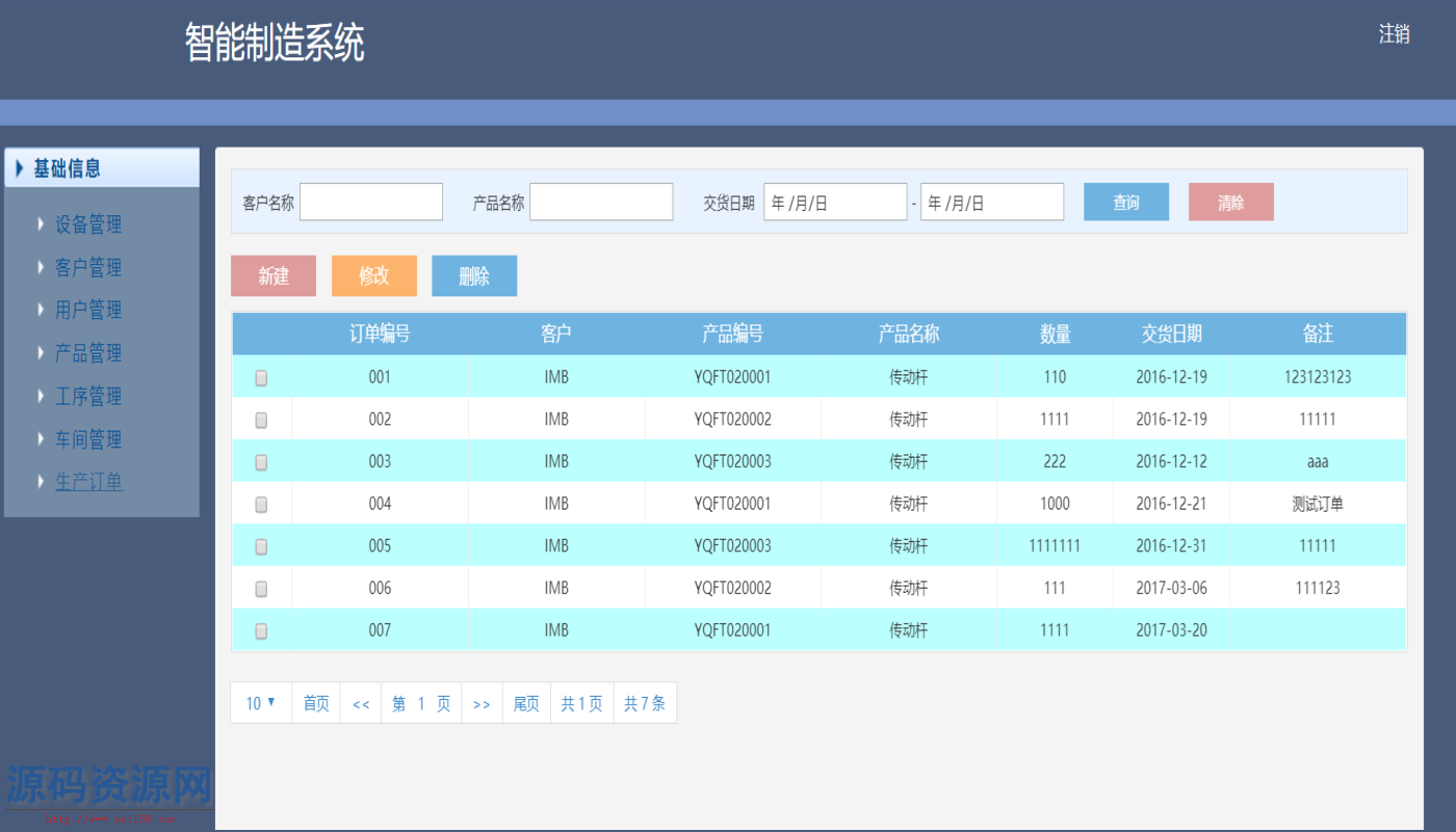 基于SSM的java智能制造系统源码
