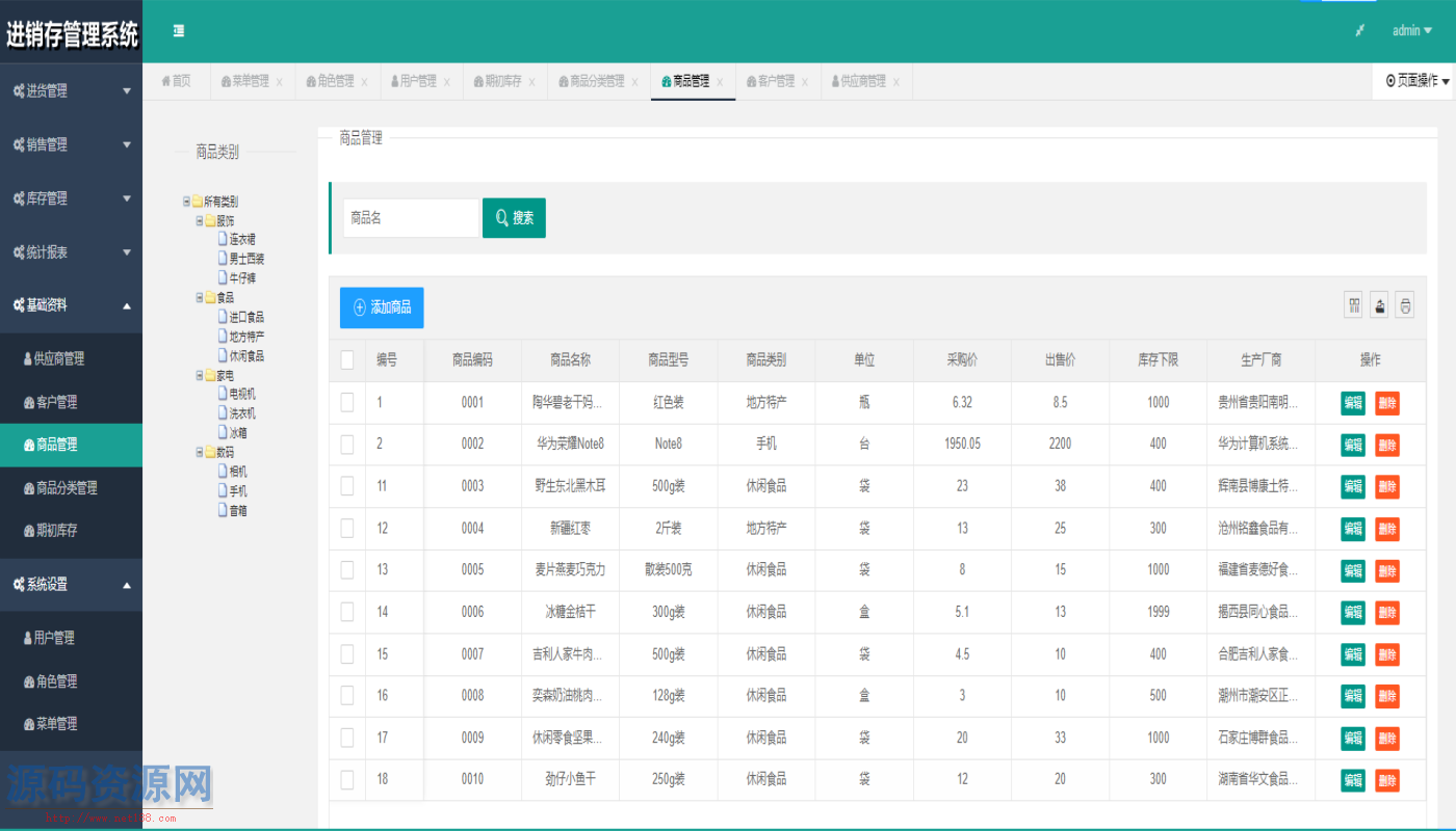 springboot进销存管理系统源码