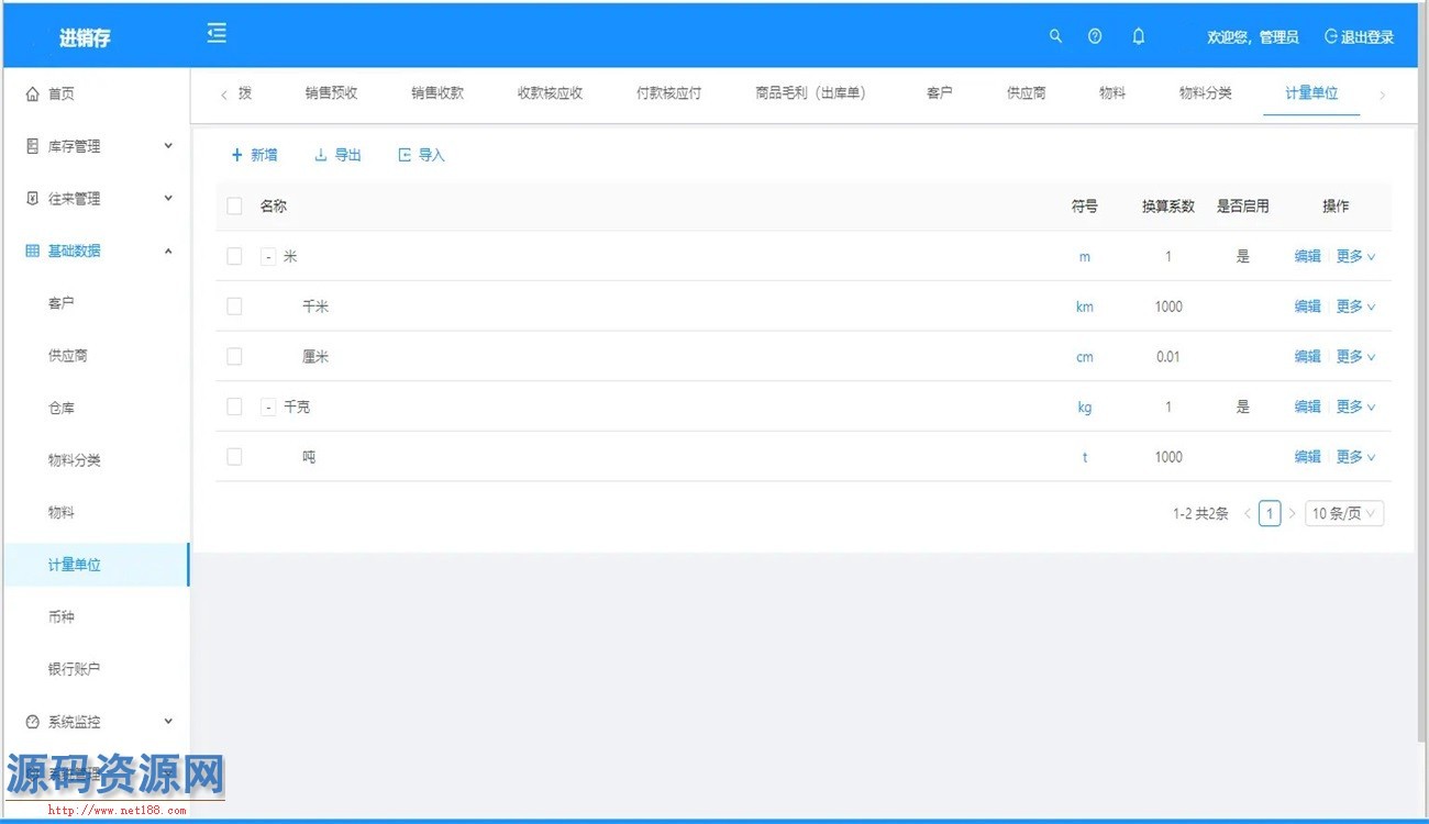 Vue+SpringBoot进销存源码