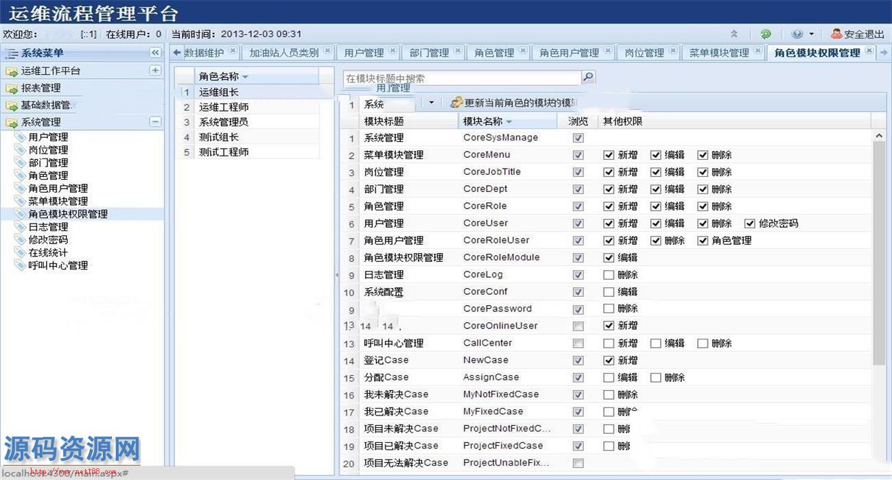 ASP.NET运维流程管理平台源码