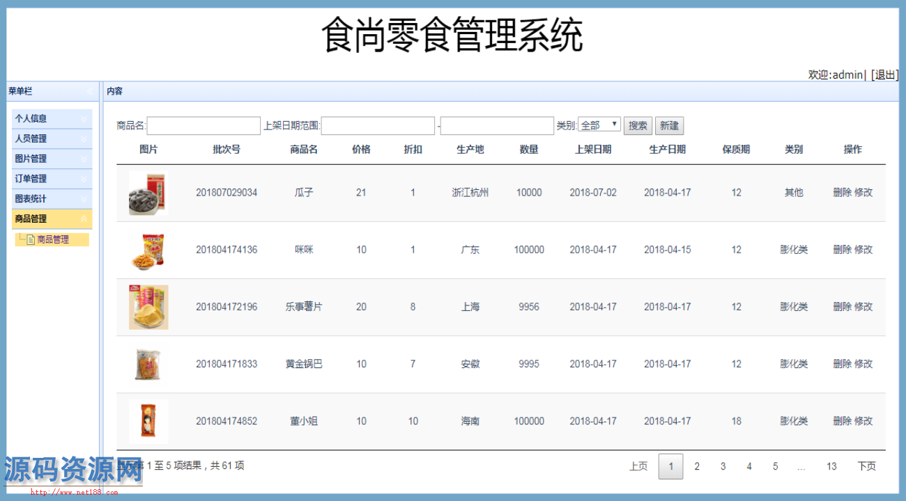 ssm+bootstrap的零食商城源码