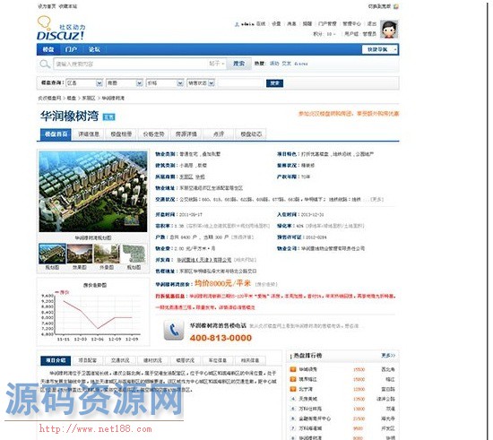 炎汉房产楼盘Discuz插件系统源码 商业版下载