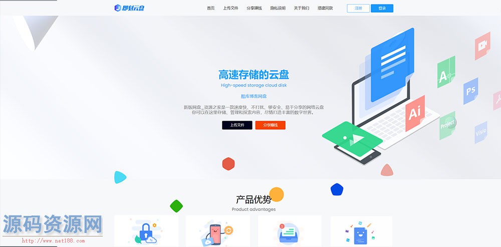 新版可运营级网盘系统网站源码 支持转存和限速下载