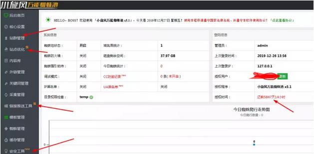 SEO之小旋风万能站群池X5.1去限制版,引蜘蛛提高排名,免授权永久使用