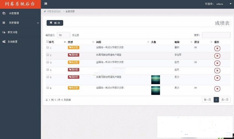 Thinkphp微信考试答题问卷调查问卷系统源码