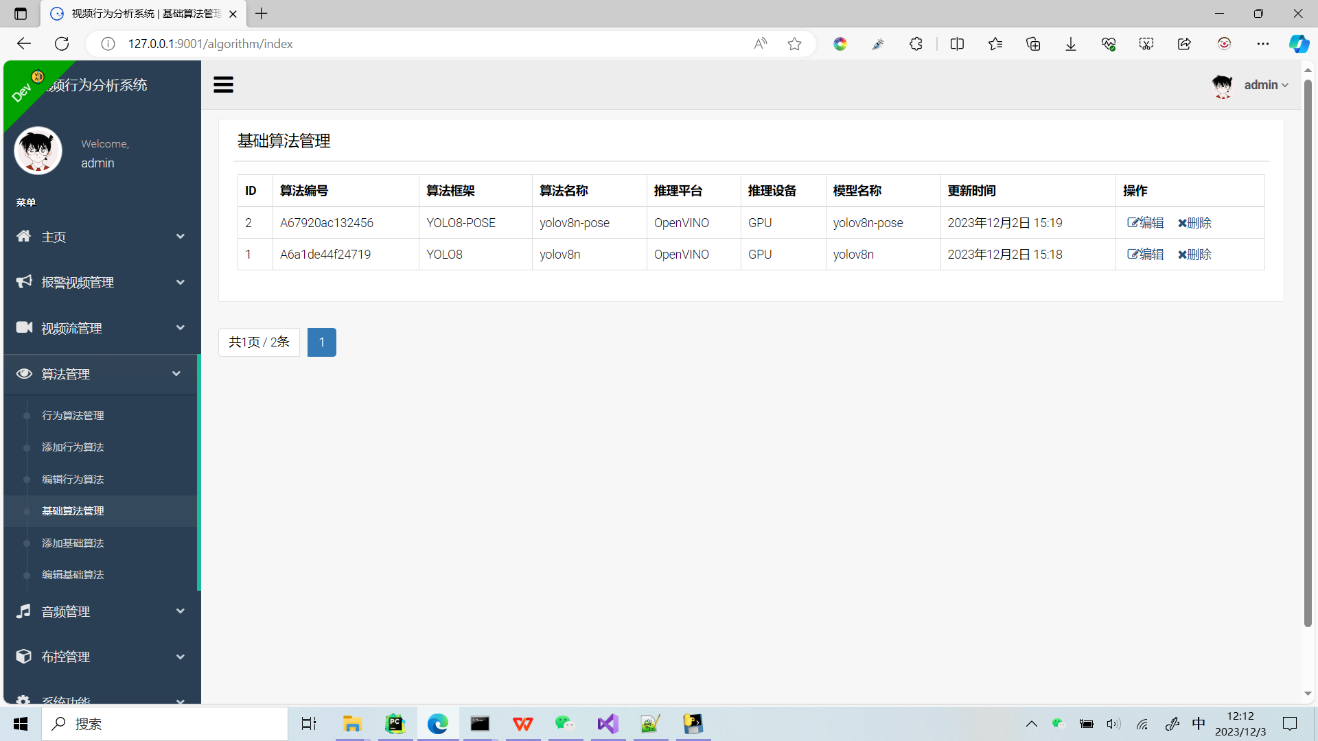 一款视频行为分析系统v4，可轻松开发安全行为检测