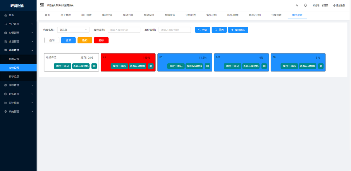 基于SpringBoot+Ant Design Vue开发的物流仓储系统