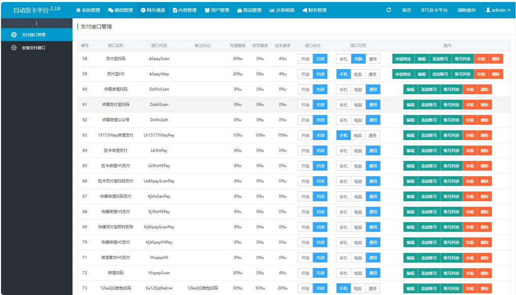 企业发卡系统源码蓝色UI模板+商户+手机端+对接易支付接口版(无需授权)