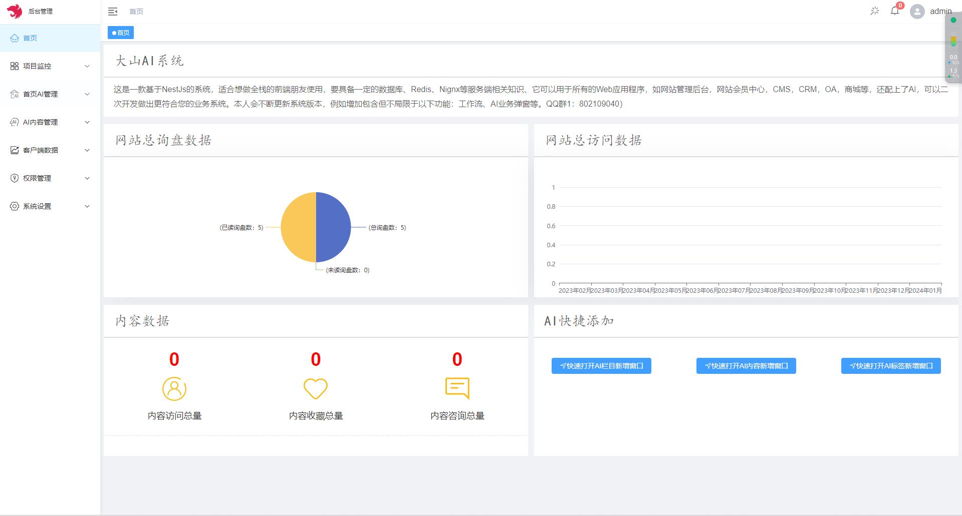 Vue3后台开发管理系统，AI生成前后端代码