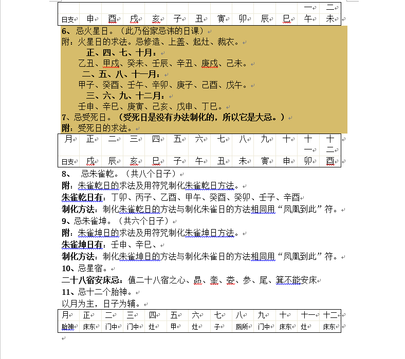 [择吉]安床日的择吉方法