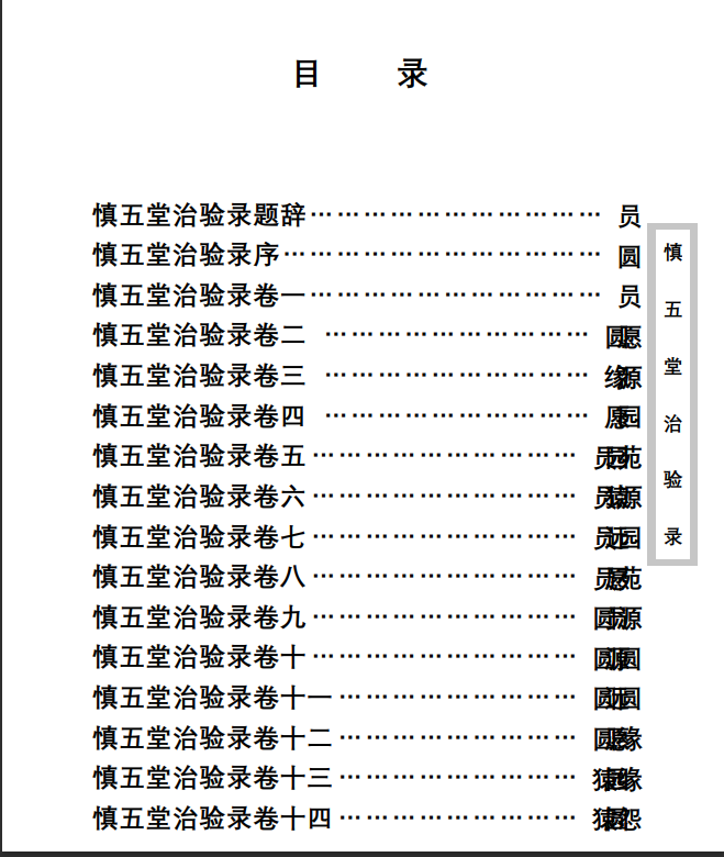 中医古籍珍稀抄本精选--慎五堂治验录PDF文档