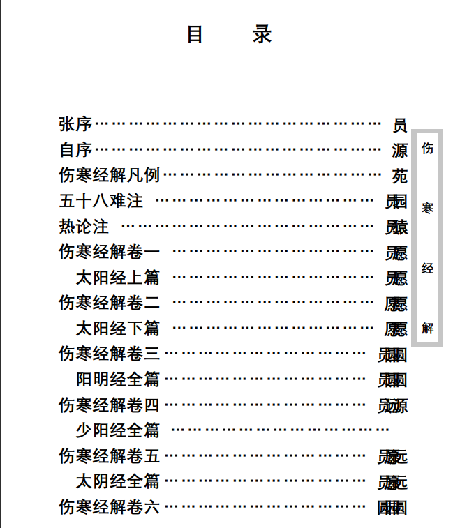 中医古籍珍稀抄本精选--伤寒经解PDF文档