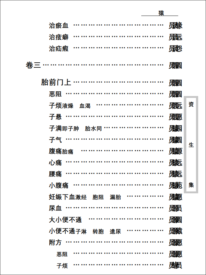 中医古籍珍稀抄本精选--资生集PDF文档