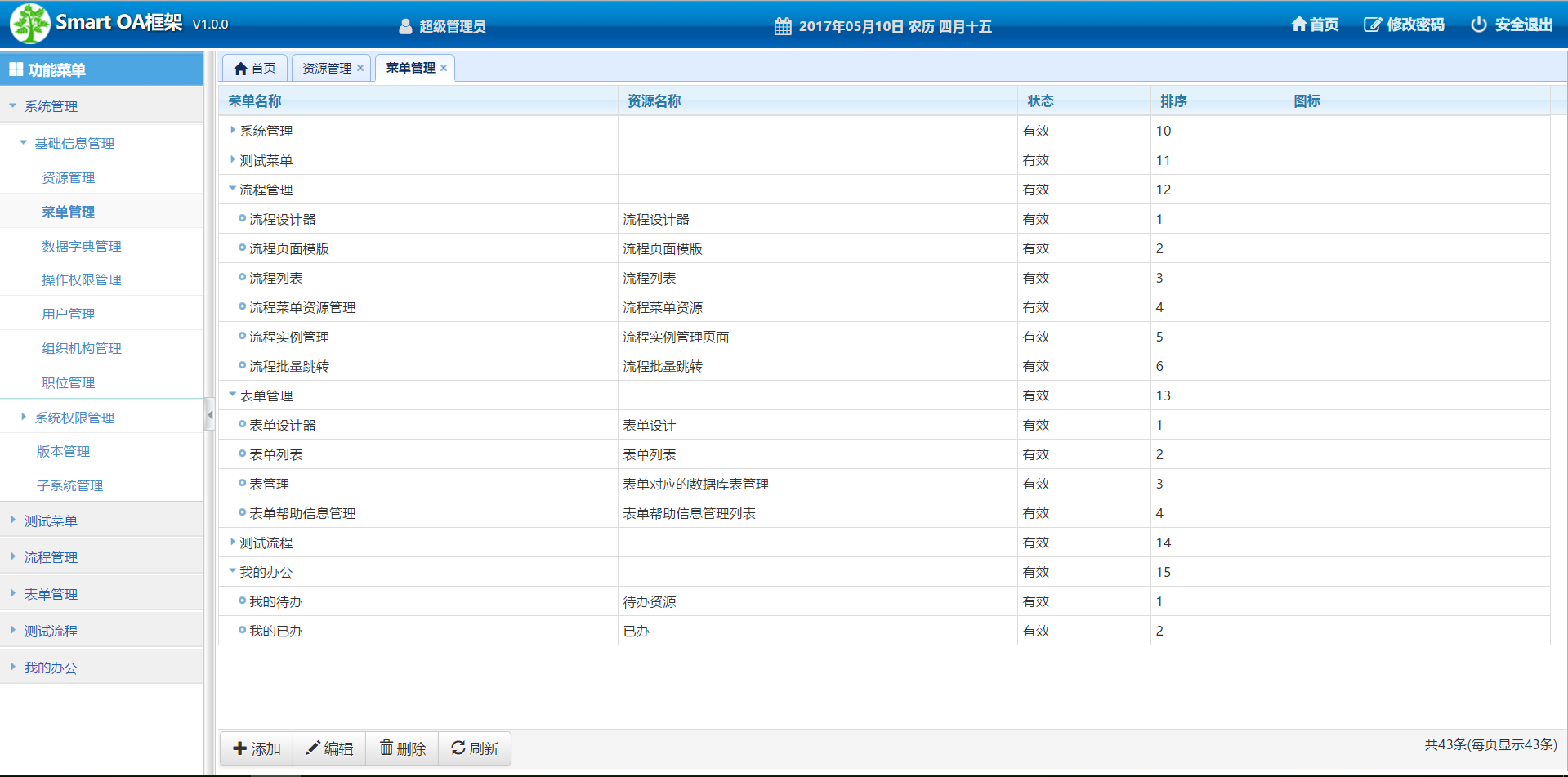 java源码相对简单的OA系统，流程设计器、表单设计器、简单报表