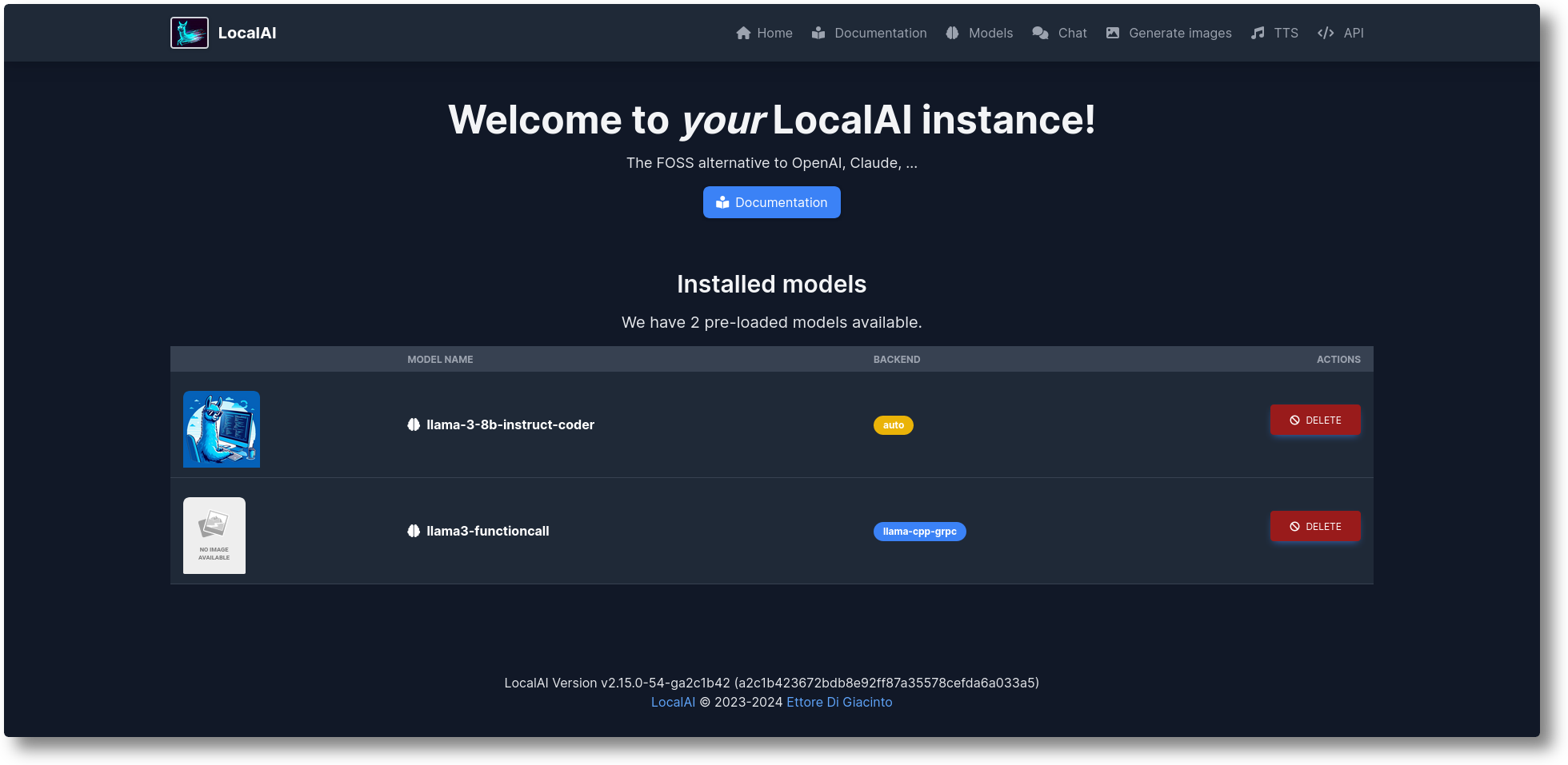 LocalAI是免费的开源 OpenAI 替代品方案，自己部署大模型，无需GPU