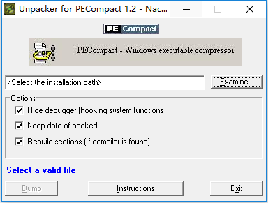 脱壳工具Unpacker_PECompact v1.2脱壳机