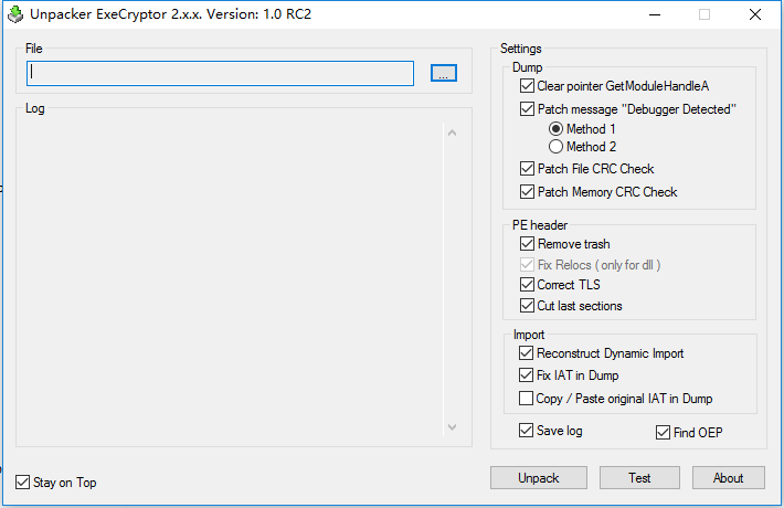 脱壳工具Unpacker ExeCryptor 2.x.x v1.0 RC2下载