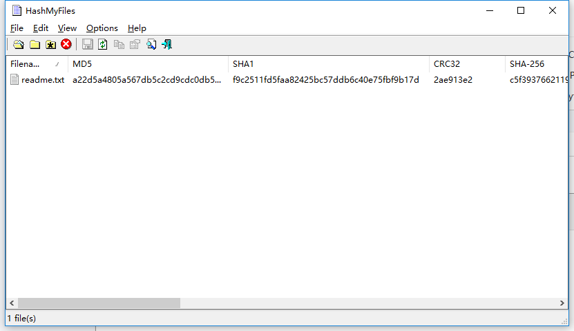 HashMyFiles v2.24下载，查看文件属性，MD5值，SHA1值，CRC32值，SHA-256值，