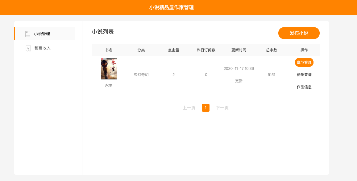 一个多端（PC、WAP）阅读 、功能完善的小说 CMS 系统