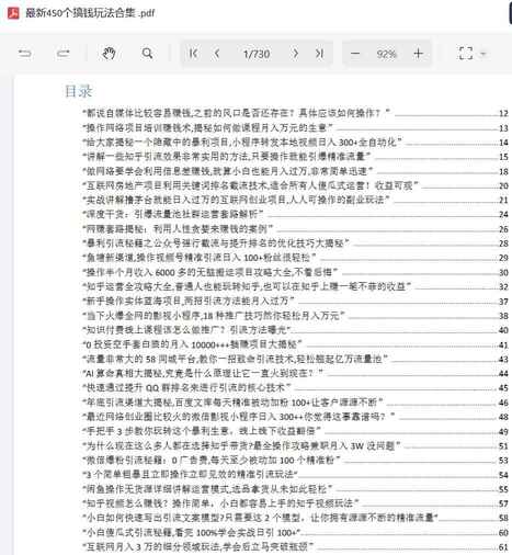 450个搞钱野路子项目解析，2025网络创业指南 