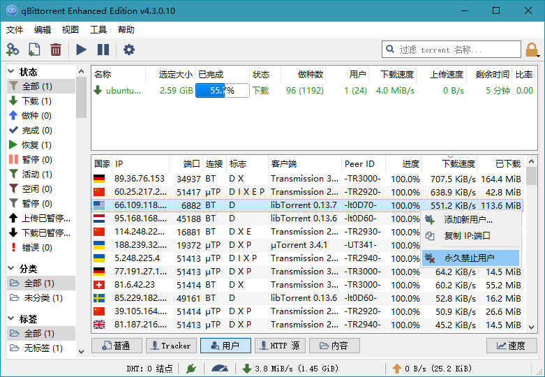 BT下载工具 qBittorrent 5.0.4.10 便携增强版