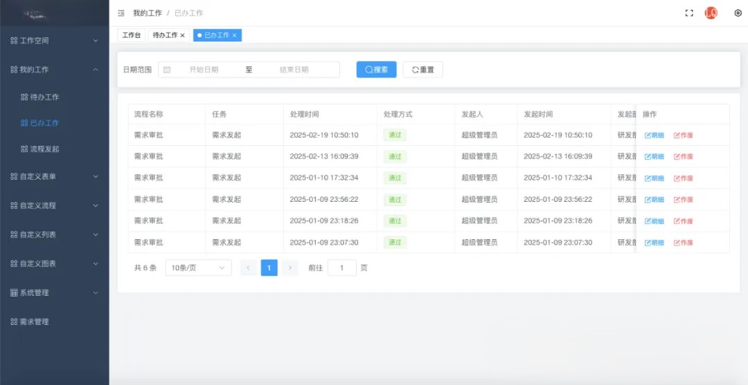 一款基于Spring Boot、Spring Cloud、Vue3、Element Plus的前后端分离微服务低代码工作流平台 可用于企业日 ...