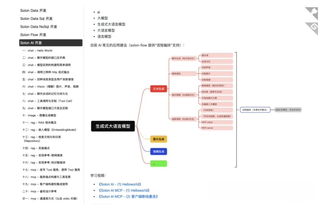 Java AI 智能体 全场景应用开发框架支持已知 AI 开发的各种能力
