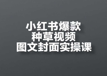 小红书爆款种草实操课开店选品引流变现全流程