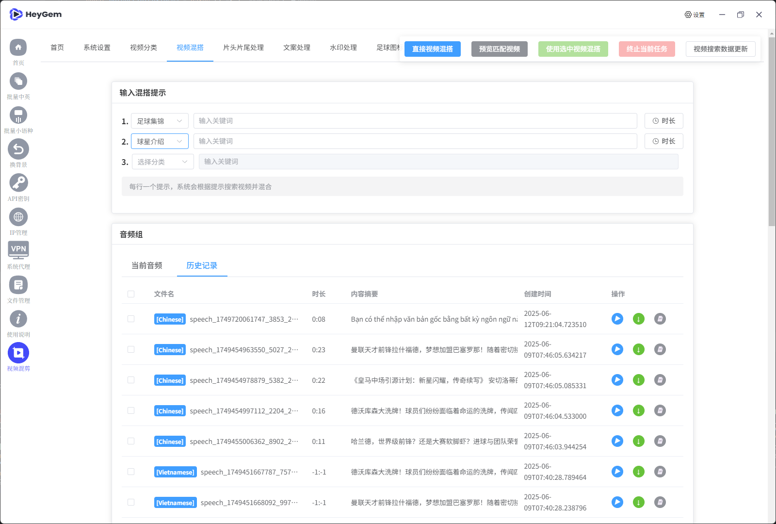 数字人：支持批量处理中英、批量小语种处理、API密钥管理、IP管理、系统代理、使用说明等，另外新增本地模 ...