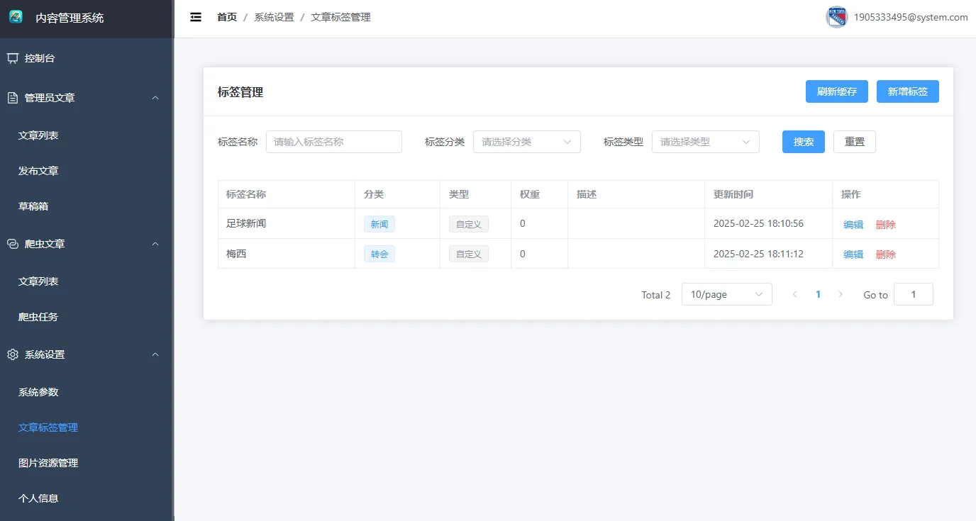 新闻平台 新闻资讯平台（管理员端+后端服务+用户端（Vite+Element-Plus））