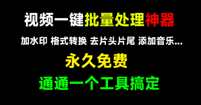 视频格式一键批量处理工具
