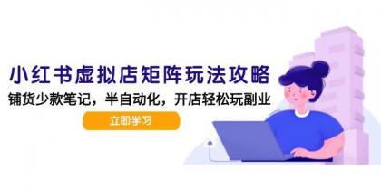 小红书虚拟店矩阵玩法-更新56，AI批量制作笔记，半自动化运营日发20笔记攻略 ...