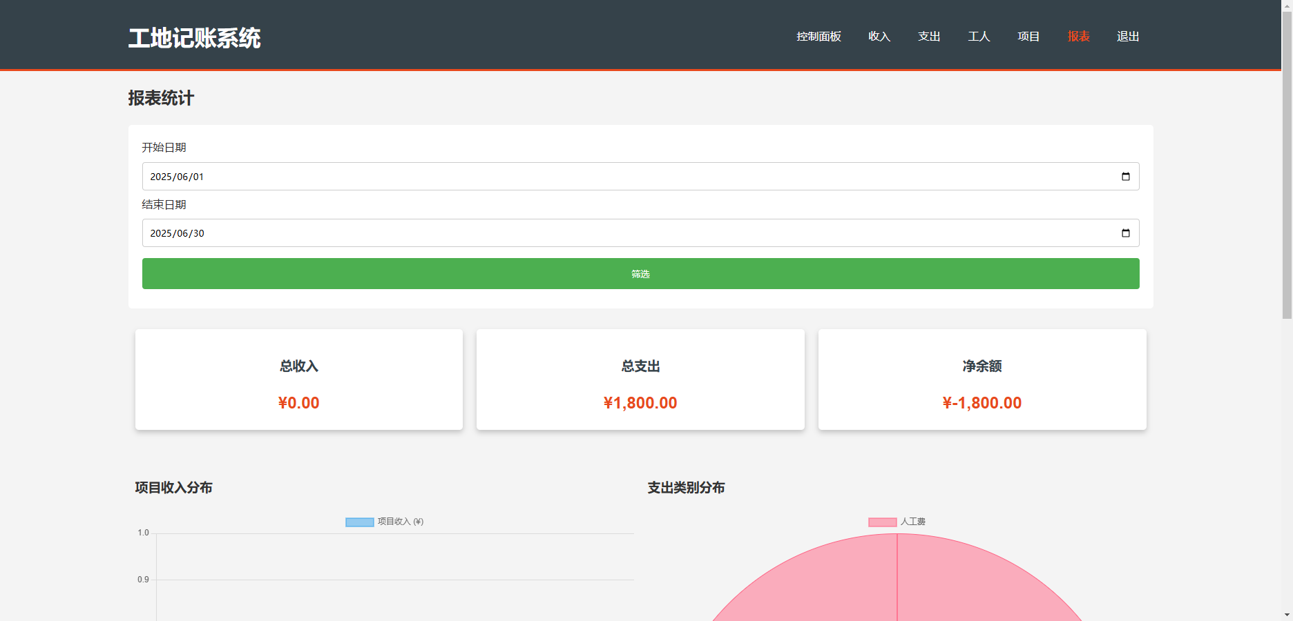 工程行业专属员工记账系统PHP源码
