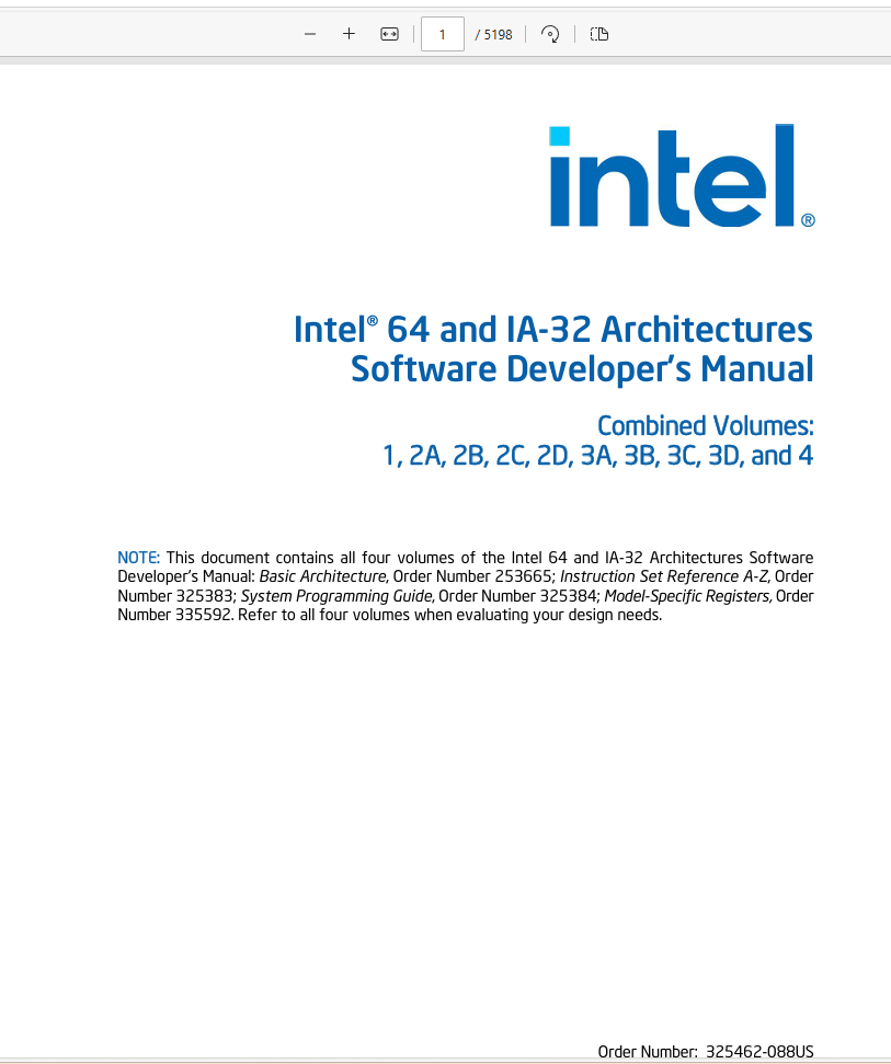 intel白皮书（2025-3-5 ）Combined Volume Set of Intel® 64 and IA-32 Architectures Software Developer ...