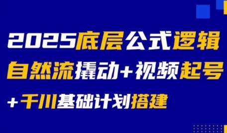 大明老师2025自然流视频起号千川基础计划搭建