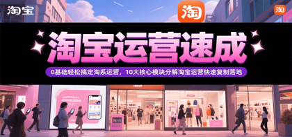 淘宝运营速成，0基础轻松搞定网店运营，10大核心模块分解快速复制落地（更新） ...