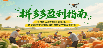 拼多多盈利指南：强付费玩法挖掘流量红利，活动爆流技术搭配微付费方案实现盈利跃升 ...