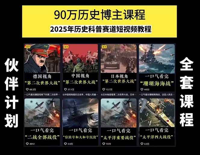 短视频历史赛道实战教程，手机电脑双端剪辑教程和账号运营指南与变现技巧 ...
