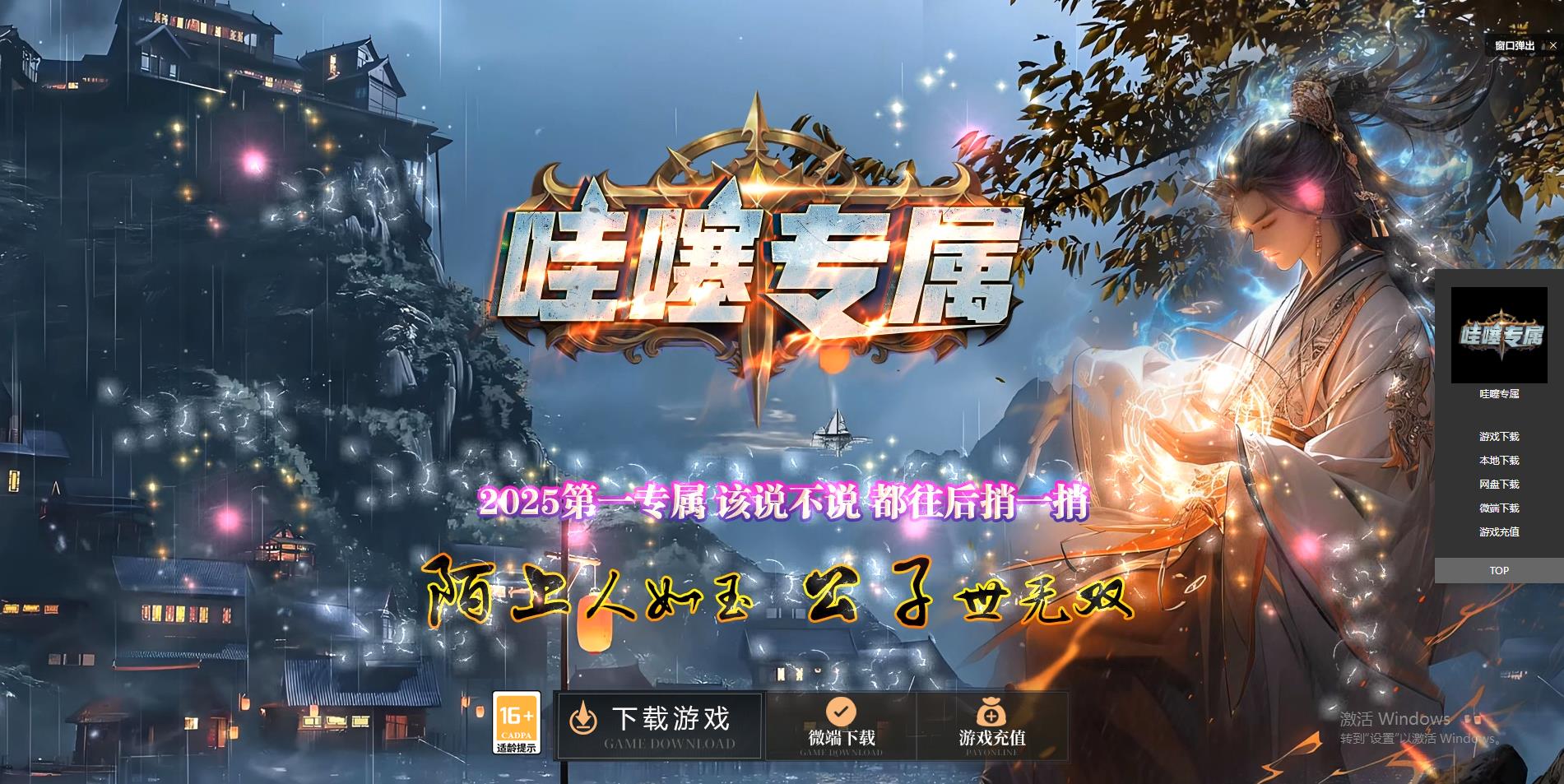 哇塞专属剧情攻速神器单职业版[GOM引擎] 