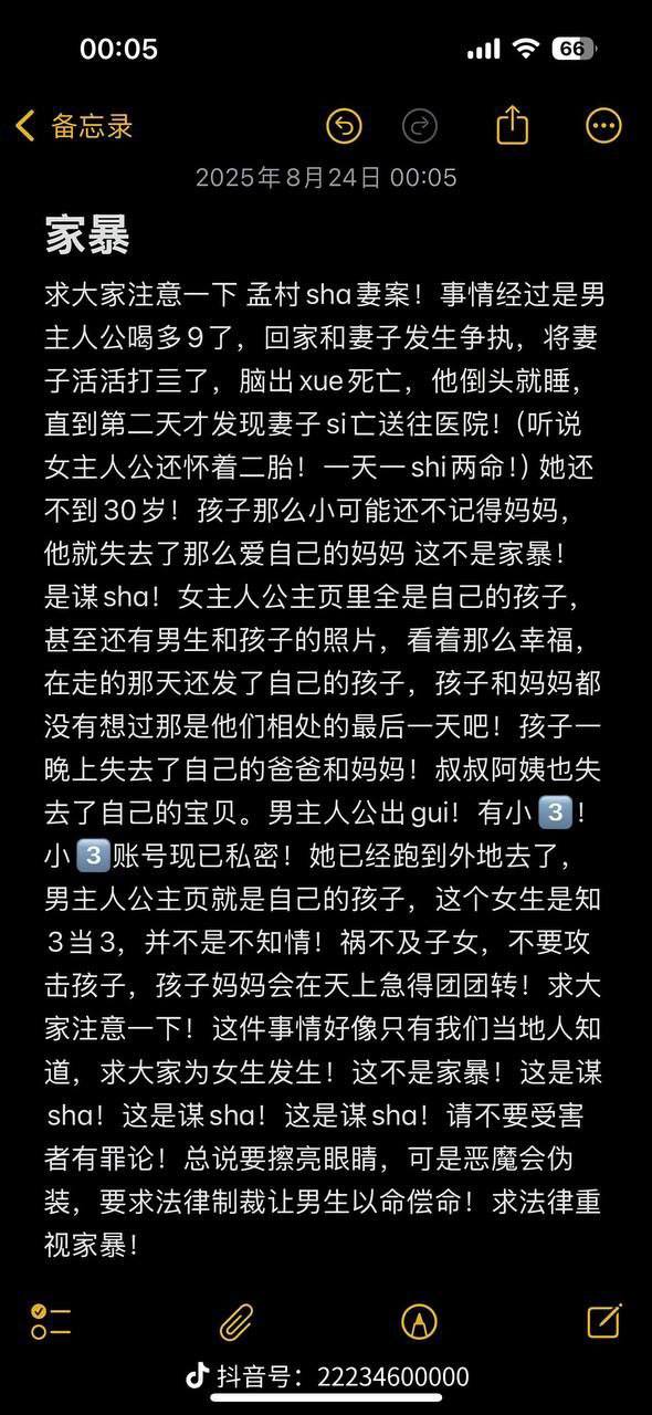 金昊杀妻 把怀孕3个月的媳妇家暴致死 822事件