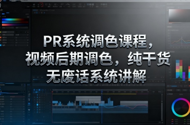 影像社PR系统调色课程视频后期调色纯干货 影像社PR系统调色课程视频后期调色纯干货