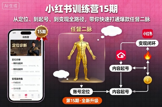 小红书训练营15期从定位到起号到变现全路径 小红书训练营15期从定位到起号到变现全路径
