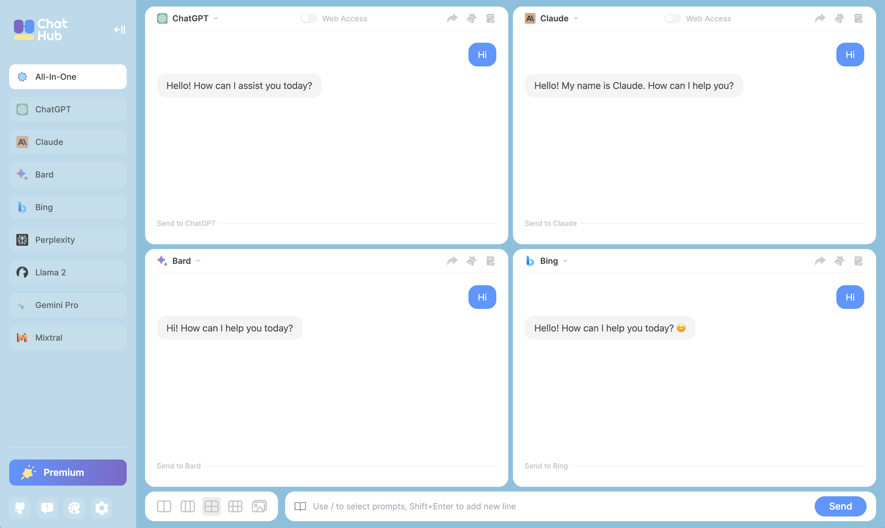 一款全能聊天机器人客户端，在一个应用中使用不同的聊天机器人