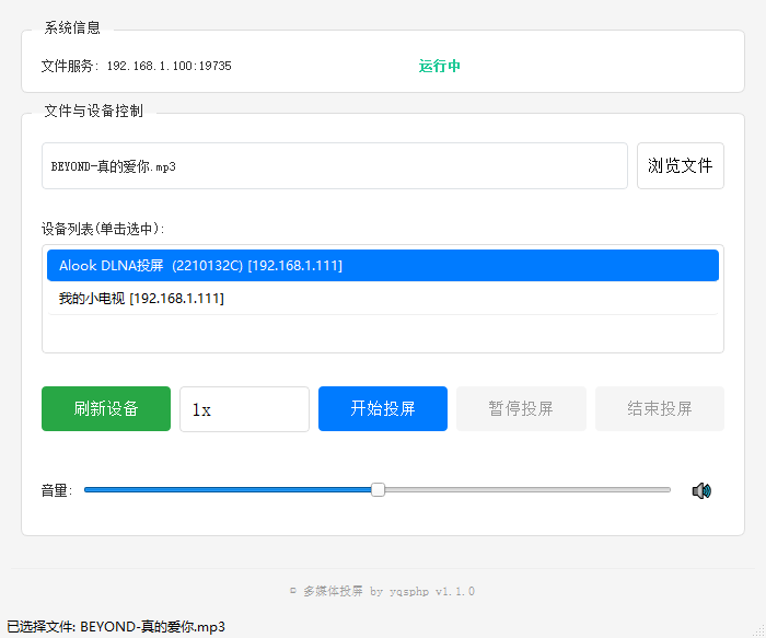 一款基于 Python 和 PyQt5 开发的高性能媒体投屏工具 媒体投屏器