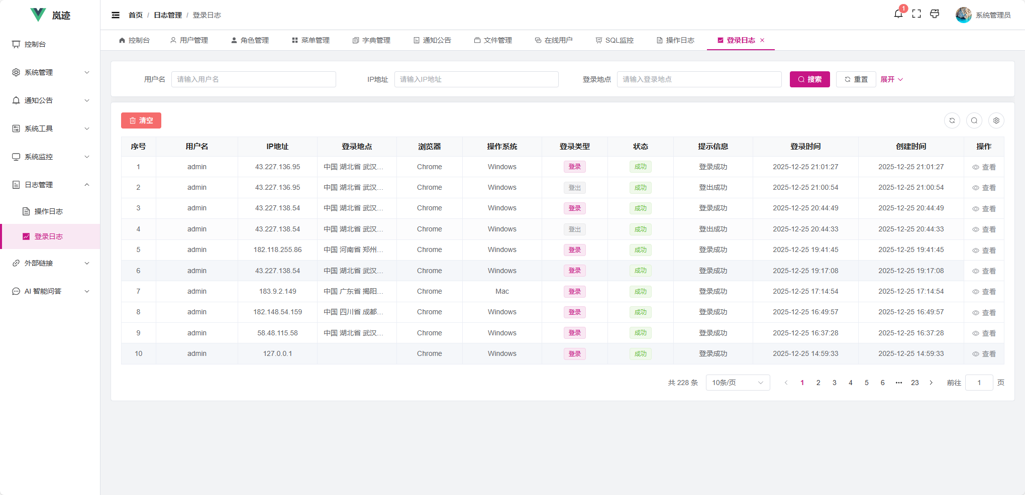 一个现代化的前后端分离企业级管理系统 MIT开源协议可商用
