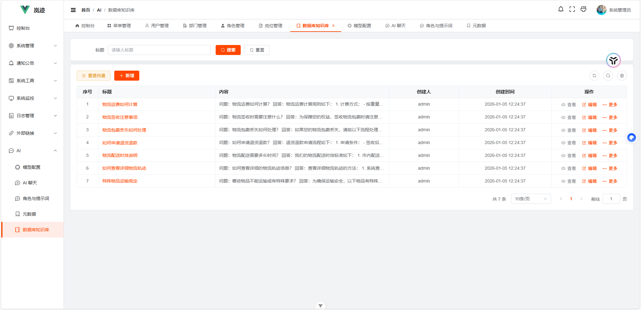 一个现代化的前后端分离企业级管理系统 MIT开源协议可商用