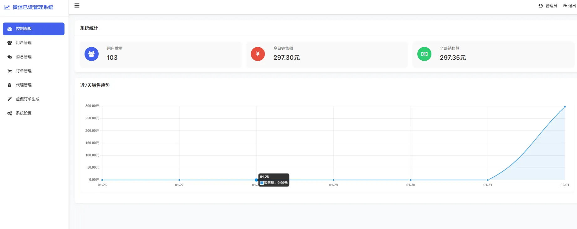 微信已读管理系统源码