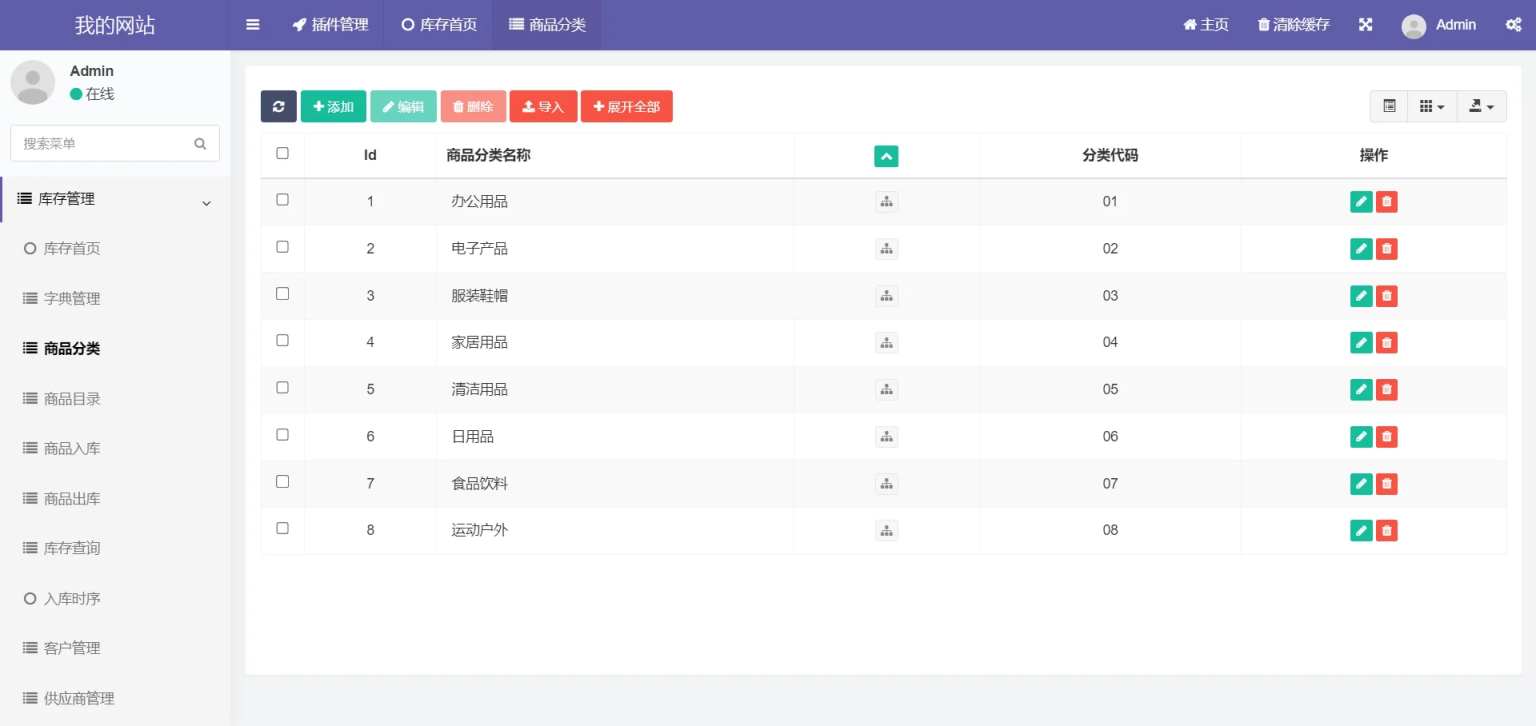 PHP仓库物资出库入库商品信息审核库存查询统计图表条码扫描管理系统