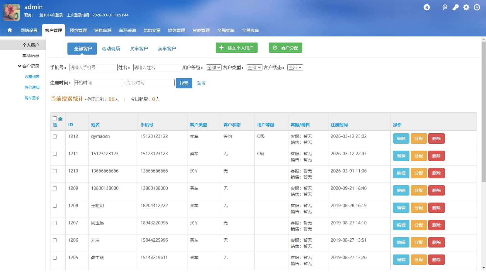 【修复版】专业二手车买卖交易平台源码 PC带手机端二手车O2O交易服务平台